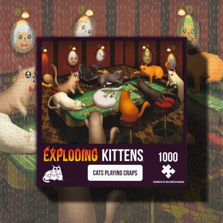 Exploding Kittens PCRAPS-1K-6 Puzzle, Multi [PUZZLE]