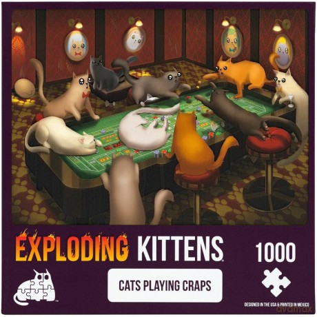 Exploding Kittens PCRAPS-1K-6 Puzzle, Multi [PUZZLE]