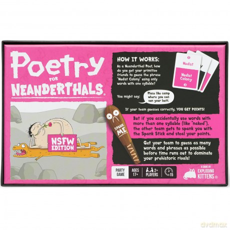 Exploding Kittens Poetry for Neanderthals NSFW Edition Card Games for Adults and Teens- Fun Party Games [KSIĄŻKA]