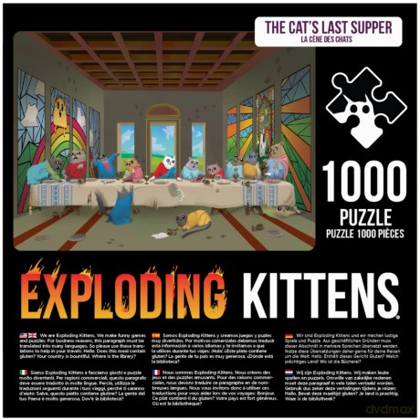 Exploding Kittens PSUPP-1K-6 Puzzle, Multi [PUZZLE]