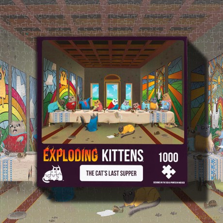 Exploding Kittens PSUPP-1K-6 Puzzle, Multi [PUZZLE]