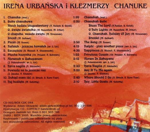 Irena Urbańska: Chanuke (digipack) [CD]