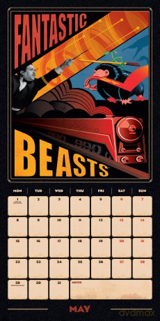 Fantastic Beasts 2023 Calendar, Month To View Square Wall Calendar, Official Product (Fantastic Beasts Square Calendar) - Danilo Promotions LTD [KALENDARZ]