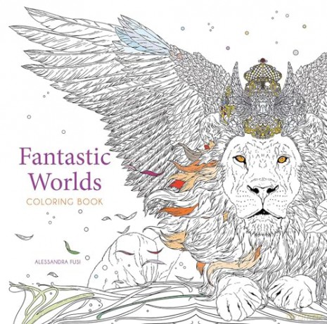 Fantastic Worlds Coloring Book (Dover Adult Coloring Books) - Alessandra Fusi [KSIĄŻKA]