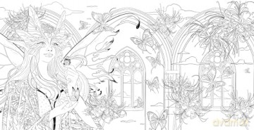Fantastic Worlds Coloring Book (Dover Adult Coloring Books) - Alessandra Fusi [KSIĄŻKA]