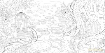 Fantastic Worlds Coloring Book (Dover Adult Coloring Books) - Alessandra Fusi [KSIĄŻKA]
