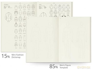 Fashionary Menswear Sketchbook A4 - Fashionary [KSIĄŻKA]