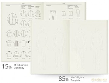 Fashionary Menswear Sketchbook A5 - Fashionary [KSIĄŻKA]