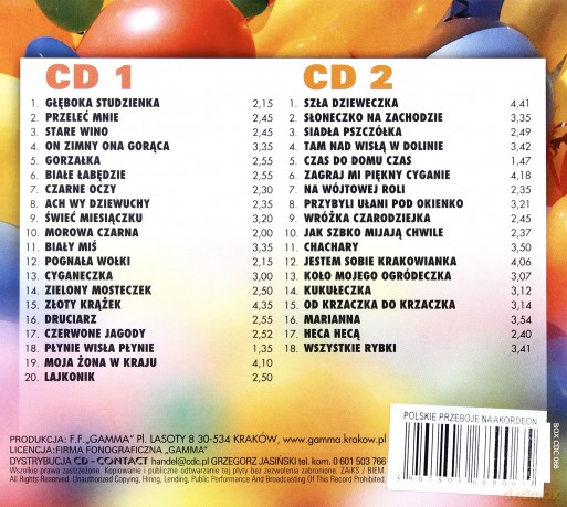 Polskie Przeboje Na Akordeon [CD]