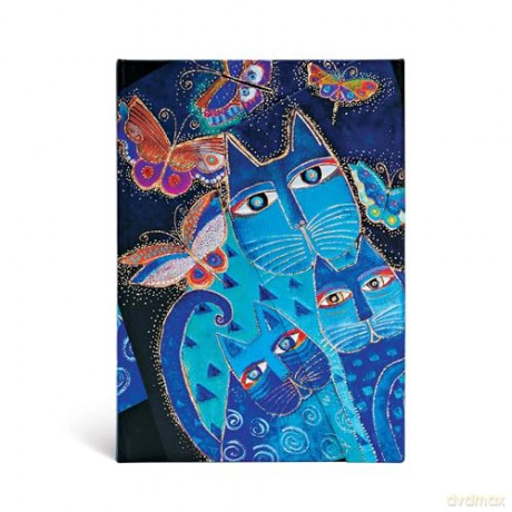 Felines Blue Cats Butterflies Midi Journ - Unknown [KSIĄŻKA]