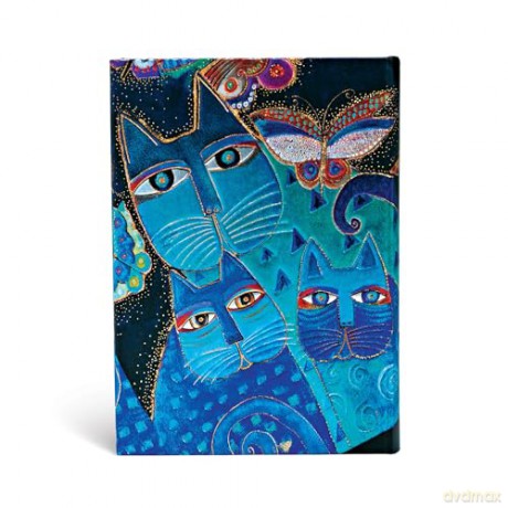Felines Blue Cats Butterflies Midi Journ - Unknown [KSIĄŻKA]