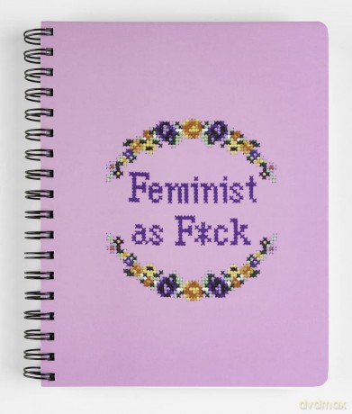 Feminist as F*ck Notebook (Cross-Stitch Notebooks) - Sterling [KSIĄŻKA]