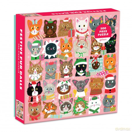 Festive Furballs 500 Piece Puzzle - Galison [PUZZLE]