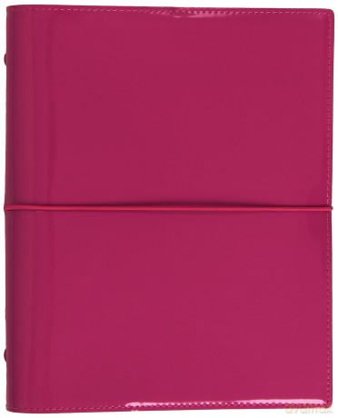 Filofax A5 Domino Patent hot pink organiser