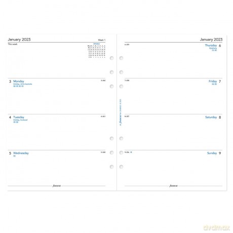 Filofax A5 Metropol black organiser [KSIĄŻKA]
