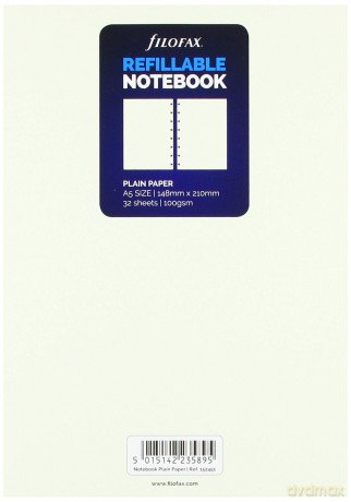 Filofax A5 Notebook refill - plain paper white [KSIĄŻKA]