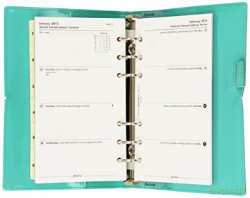 Filofax Domino Patent Personal Organiser (Turquoise) [KSIĄŻKA]