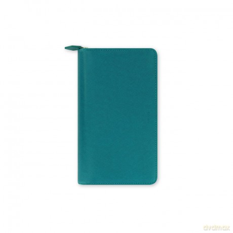 Filofax Personal Compact Zip Saffiano Zip Aquamarine Organiser