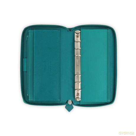 Filofax Personal Compact Zip Saffiano Zip Aquamarine Organiser
