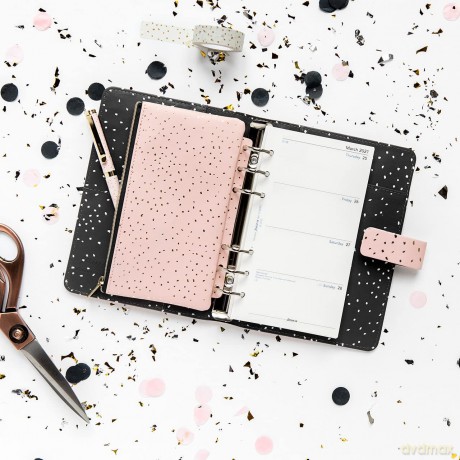 Filofax Personal Confetti Rose Quartz Organiser