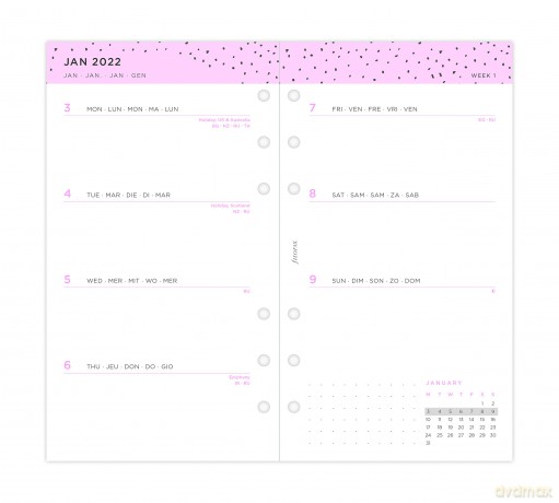 FILOFAX Personal Confetti Week ON Two PA [KSIĄŻKA]
