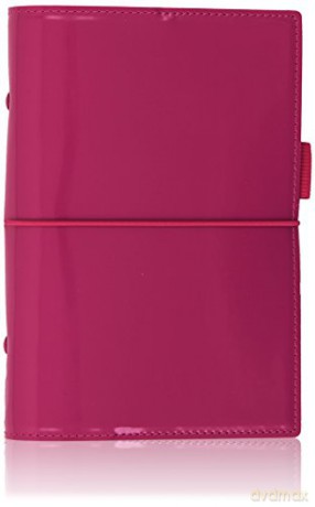 Filofax Personal Domino Patent hot pink organiser