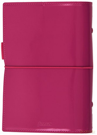 Filofax Personal Domino Patent hot pink organiser