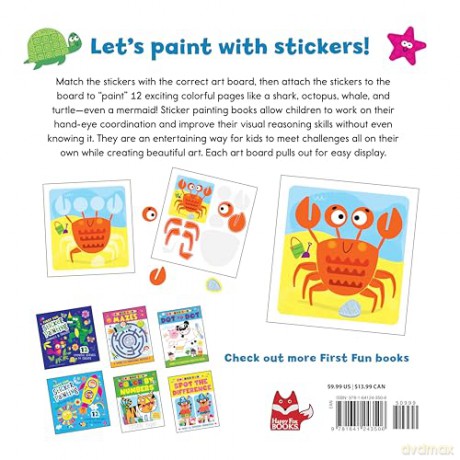 First Fun Sticker Painting: Ocean Creatures: 12 Colorful Scenes to Create - Edward Miller III [KSIĄŻKA]