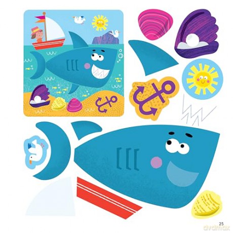 First Fun Sticker Painting: Ocean Creatures: 12 Colorful Scenes to Create - Edward Miller III [KSIĄŻKA]