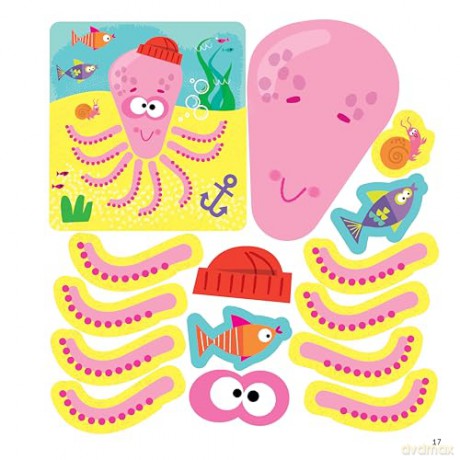 First Fun Sticker Painting: Ocean Creatures: 12 Colorful Scenes to Create - Edward Miller III [KSIĄŻKA]