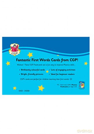 First Words Phonics Flashcards for Ages 3-5 (CGP Reception Activity Books and Cards) - CGP Books [KSIĄŻKA]