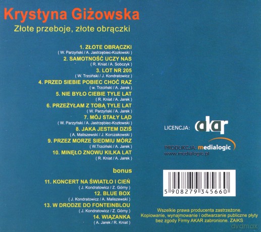 Krystyna Giżowska: Złote Przeboje [CD]