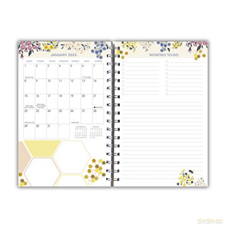 Floral Bees Weekly Planner (DESIGNER ENGAGEMENT) [KSIĄŻKA]