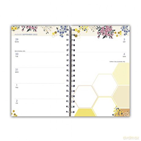 Floral Bees Weekly Planner (DESIGNER ENGAGEMENT) [KSIĄŻKA]