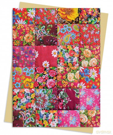 Floral Patchwork Quilt Greeting Card Pack: Pack of 6 (Greeting Cards) - Flame Tree Studio [KALENDARZ]
