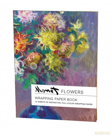 Flowers, Claude Monet: Wrapping Paper Book (Wrapping Paper Books) - Claude Monet [KSIĄŻKA]