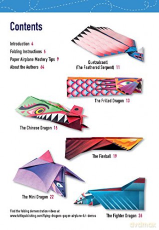 Flying Dragons Paper Airplane Kit: 48 Paper Airplanes, 64 Page Instruction Book, 12 Original Designs, YouTube Video Tutorials - Sam Ita [KSIĄŻKA]