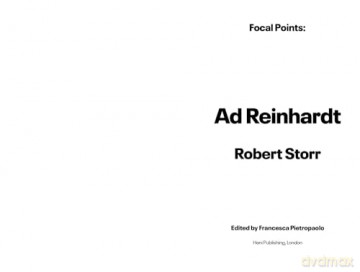 Focal Points: Ad Reinhardt - Robert Storr [KSIĄŻKA]