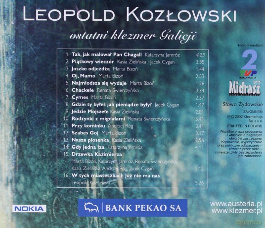 Leopold Kozłowski: Ostatni Klezmer Galicji [CD]