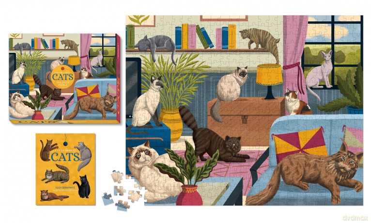 For the Love of Cats 500-Piece Puzzle: 500-pieces (This Is a Book for People Who Love) - Eliza Berkowitz [KSIĄŻKA]