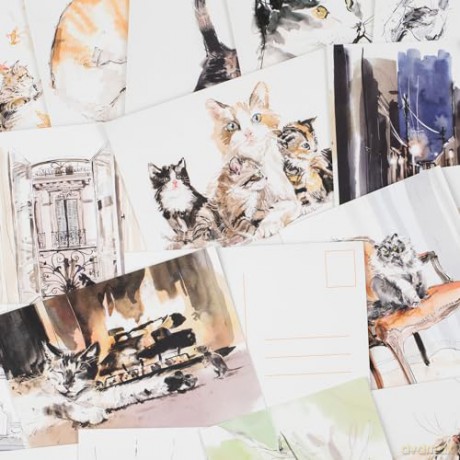 For the Love of Cats: 25 Postcards - Ana Sampson [KSIĄŻKA]