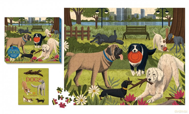 For the Love of Dogs 500-Piece Puzzle: 500-pieces (This Is a Book for People Who Love) - Meg Freitag [KSIĄŻKA]