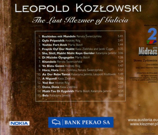 Leopold Kozłowski: Last Klezmer Of Galicia [CD]