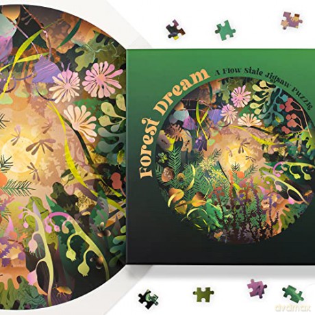 Forest Dream: A Flow State Circular Jigsaw Puzzle - Elin Svensson [KSIĄŻKA]
