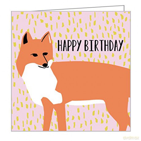 Foxy Birthday Mini FlipTop Notecard Box: With Magnetic Closure (Mini FlipTop Notecards) - Ampersand [KSIĄŻKA]