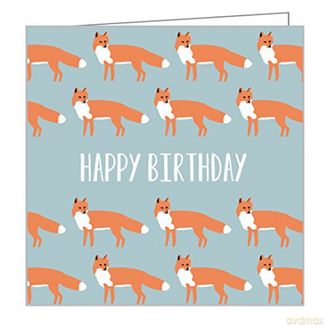 Foxy Birthday Mini FlipTop Notecard Box: With Magnetic Closure (Mini FlipTop Notecards) - Ampersand [KSIĄŻKA]
