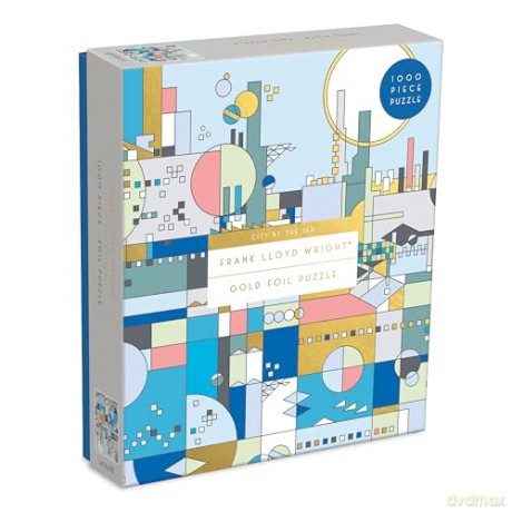 Frank Lloyd Wright City By The Sea 1000 Piece Foil Puzzle - Galison [PUZZLE]