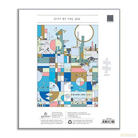 Frank Lloyd Wright City By The Sea 1000 Piece Foil Puzzle - Galison [PUZZLE]