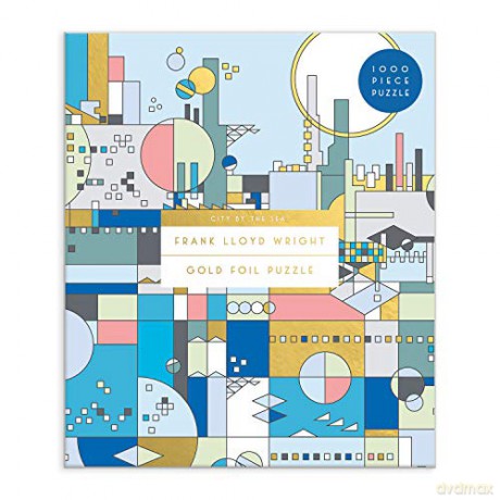 Frank Lloyd Wright City By The Sea 1000 Piece Foil Puzzle - Galison [PUZZLE]