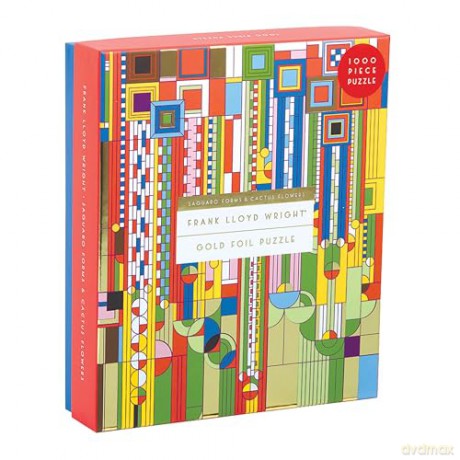 Frank Lloyd Wright Saguaro Cactus and Forms Foil Stamped 1000 PC Puzzle - Galison [PUZZLE]